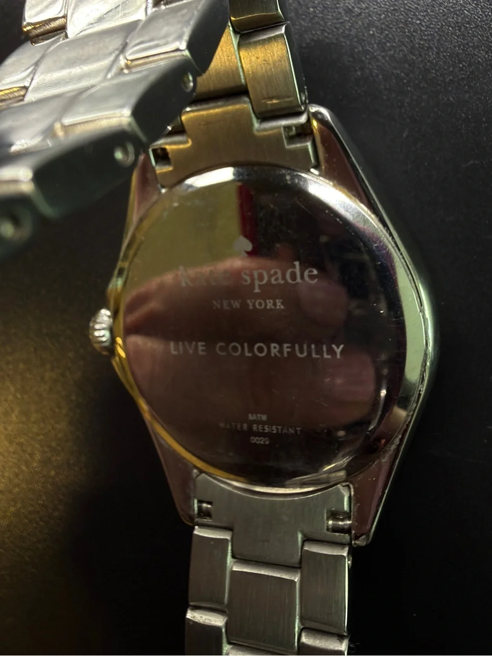KATE SPADE SEAPORT GRAND SILVER DIAL STAINLESS STEEL WATCH DESIGNER STATEMENT